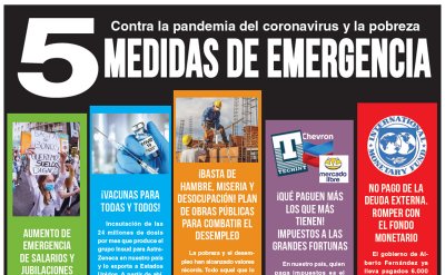 Contra la pandemia del coronavirus y la pobreza / 5 medidas de emergencia