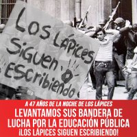 A 47 años de la Noche de los Lápices / Levantamos sus banderas de lucha por la educación pública ¡Los lápices siguen escribiendo!