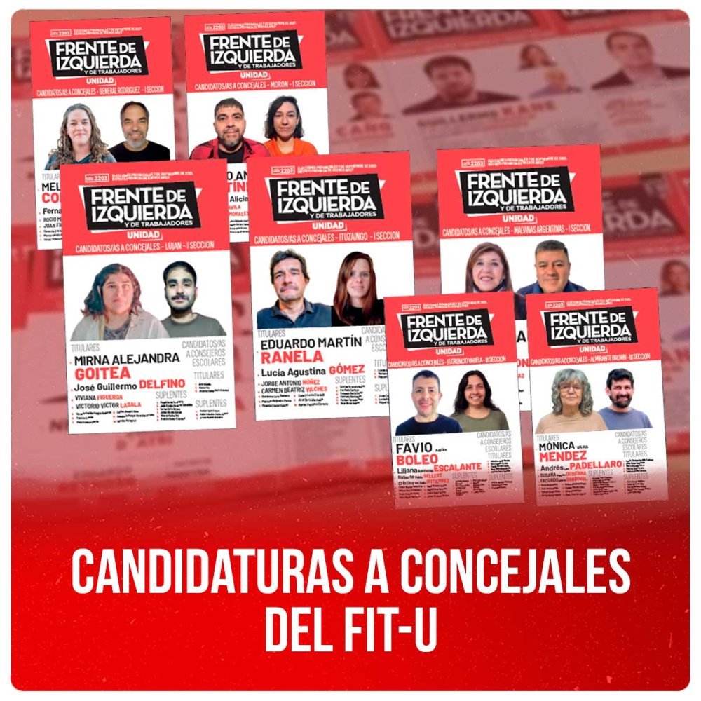 Candidaturas a Concejales del FIT-U