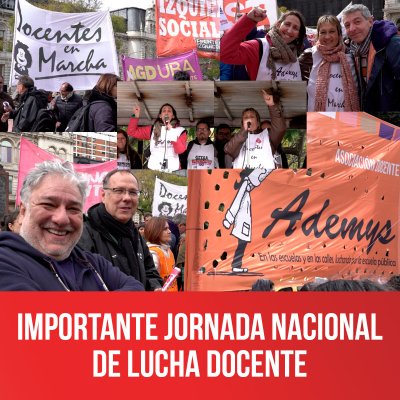 Importante jornada nacional de lucha docente