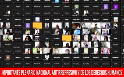 Importante Plenario Nacional Antirrepresivo y de los Derechos Humanos
