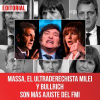 Massa, el ultraderechista Milei y Bullrich son más ajuste del FMI