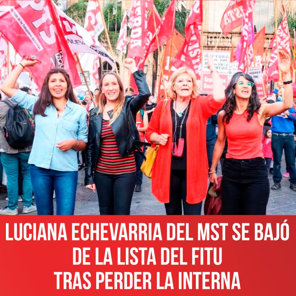 Luciana Echevarria del MST se bajó de la lista del FITU tras perder la interna