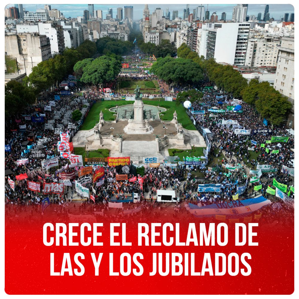 Crece el reclamo de las y los jubilados