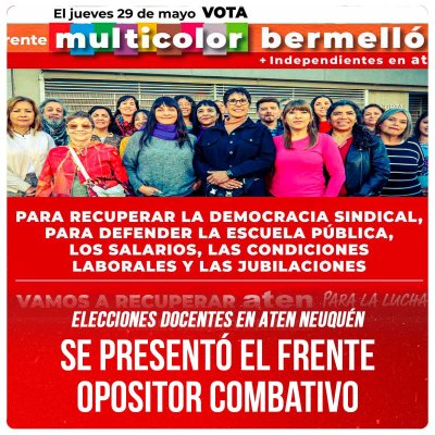 Elecciones docentes en ATEN Neuquén / Se presentó el frente opositor combativo