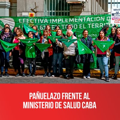 Pañuelazo frente al Ministerio de Salud CABA
