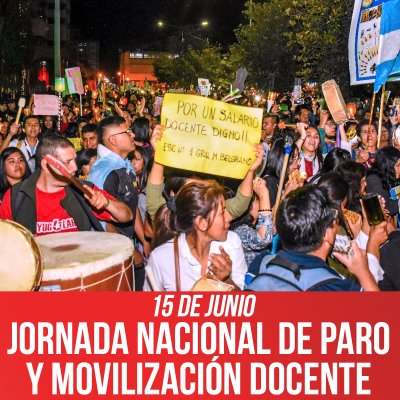 15 de junio / Jornada nacional de paro y movilización docente
