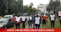 Docentes: caravana contra el pago en cuotas del aguinaldo