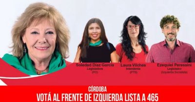 Córdoba: Votá al Frente de Izquierda Lista A 465