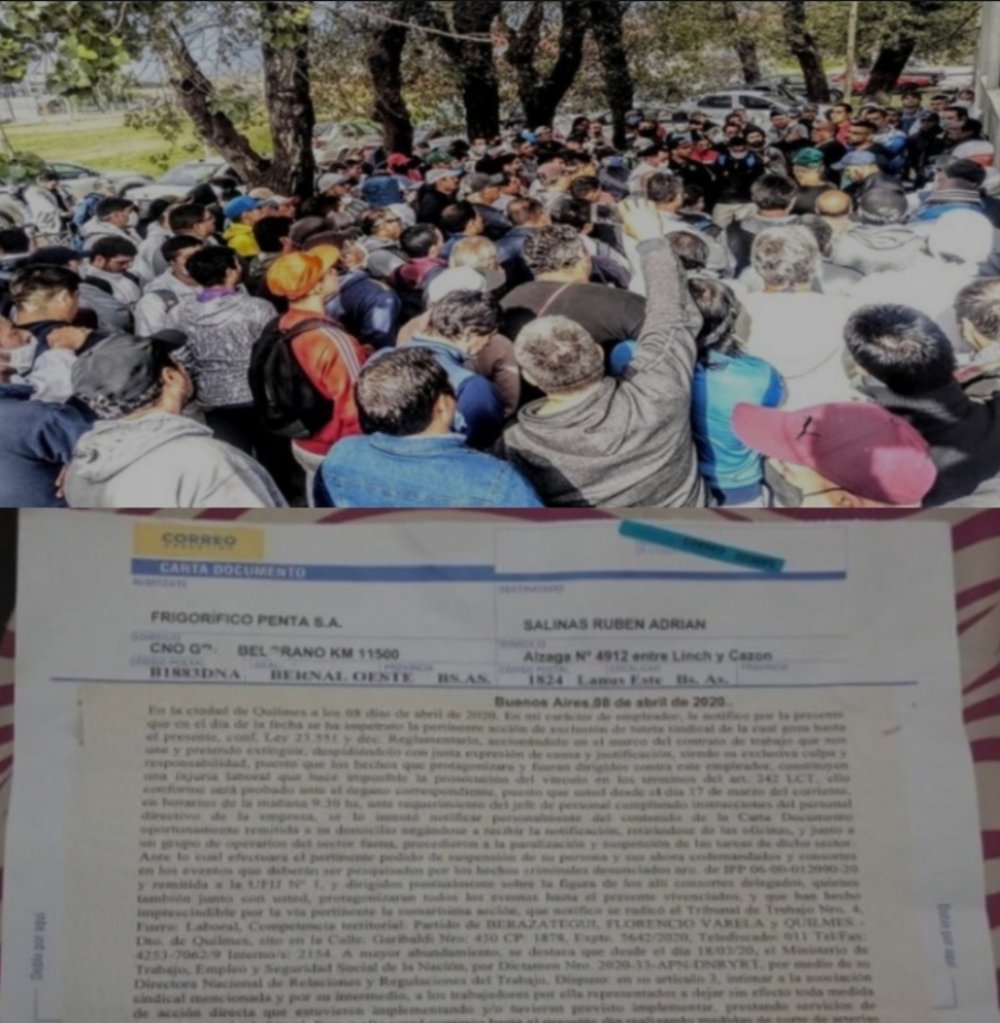 Frigorífico Penta: ¡Repudio al despido de los delegados!