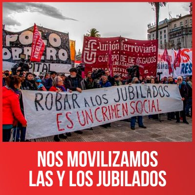Nos movilizamos las y los jubilados