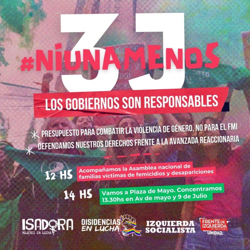 Comunicado de prensa / #3J: Marcha de Ni Una Menos