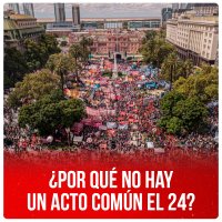 ¿Por qué no hay un acto común el 24?