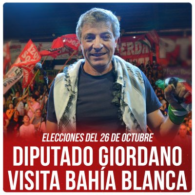 Elecciones del 26 de octubre / Diputado Giordano visita Bahía Blanca