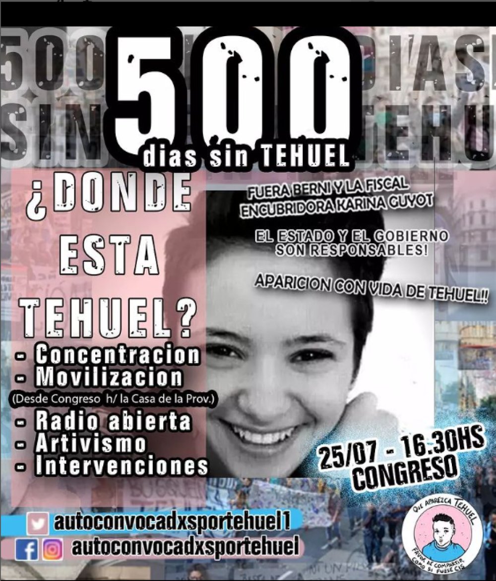 A 500 días sin Tehuel seguimos en las calles