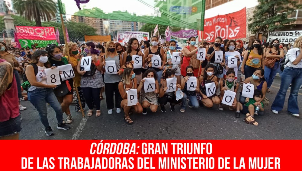 Córdoba: gran triunfo de las trabajadoras del Ministerio de la Mujer