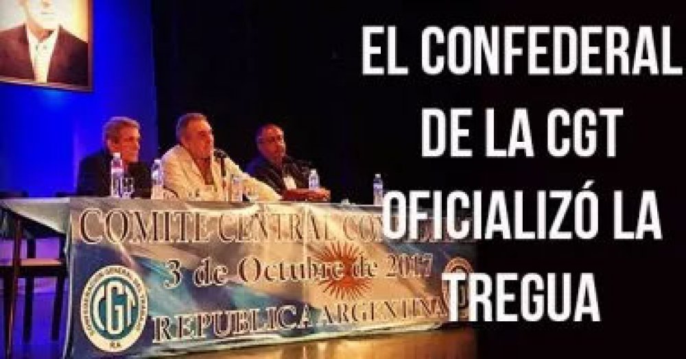 El confederal de la CGT oficializó la tregua