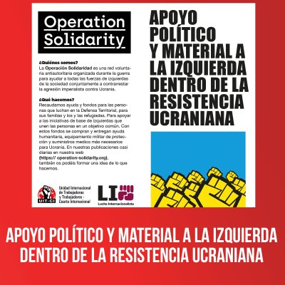 Apoyo político y material a la izquierda dentro de la resistencia ucraniana