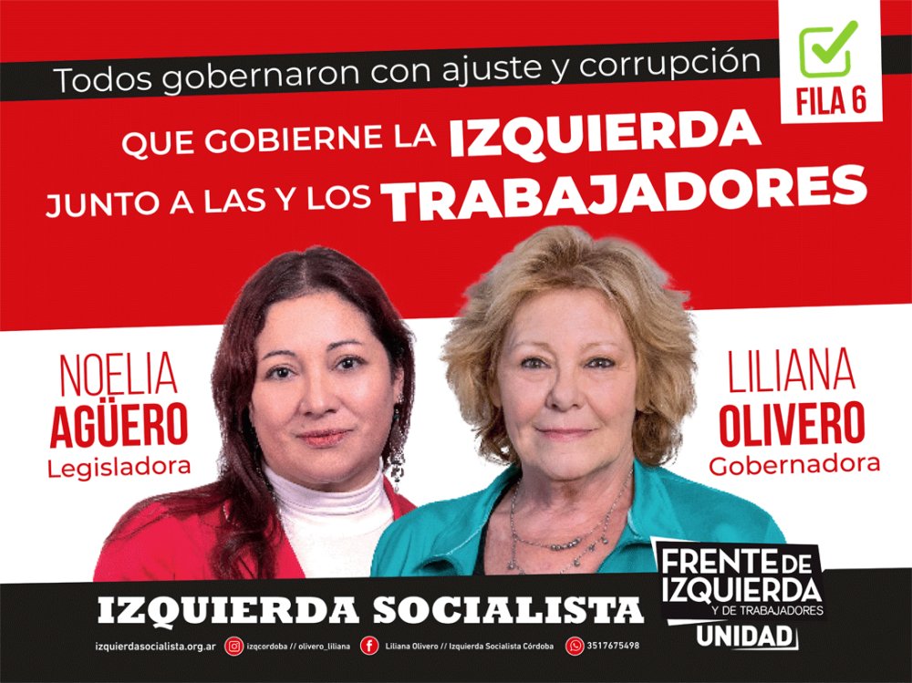 Propuestas campaña Frente de Izquierda Unidad en Córdoba 2023