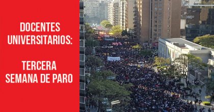 Docentes universitarios: Tercera semana de paro