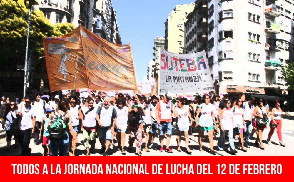 Todos a la jornada nacional de lucha del 12 de febrero