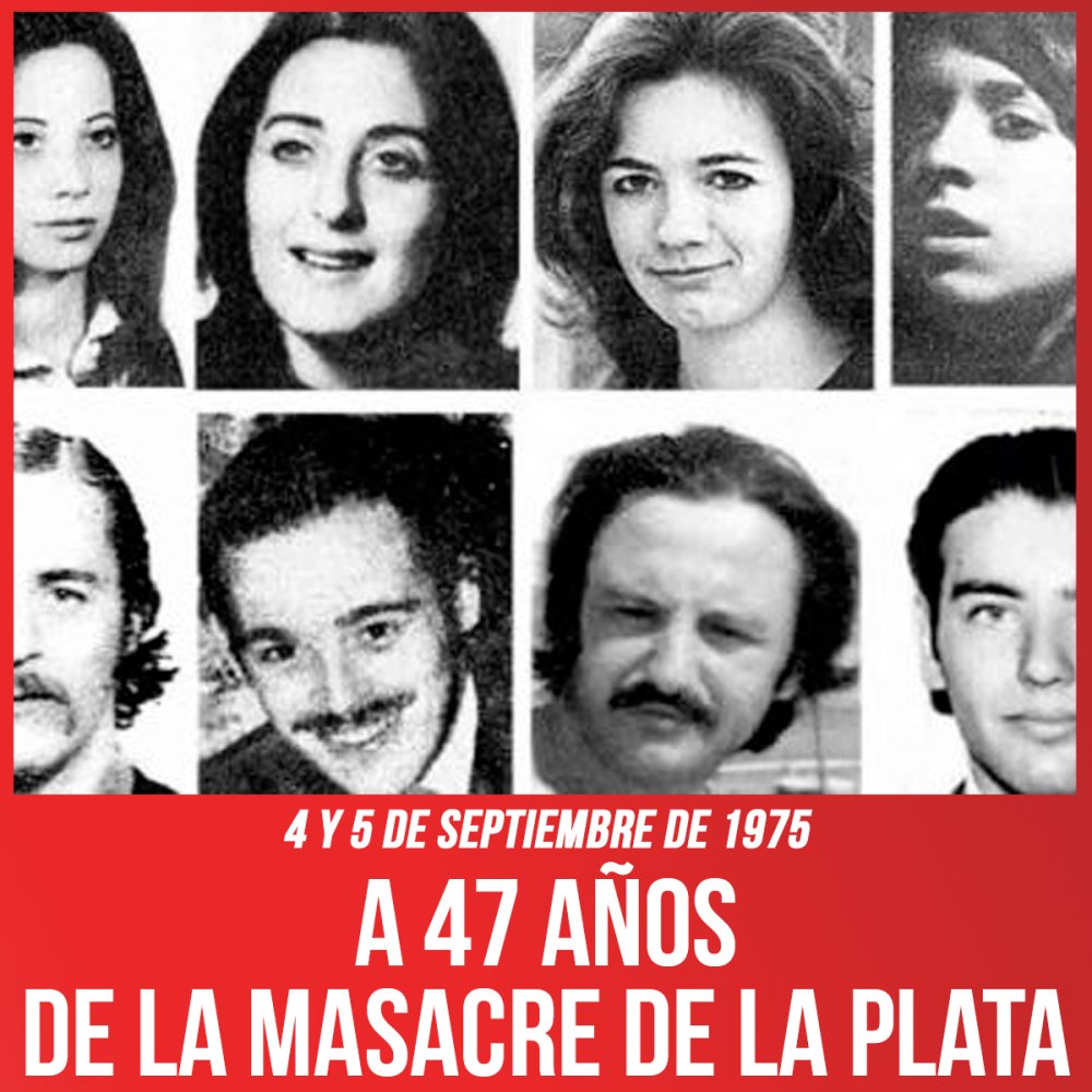 4 y 5 de septiembre de 1975 / A 47 años de la Masacre de La Plata