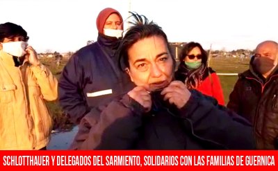 Schlotthauer y delegados del Sarmiento, solidarios con las familias de Guernica