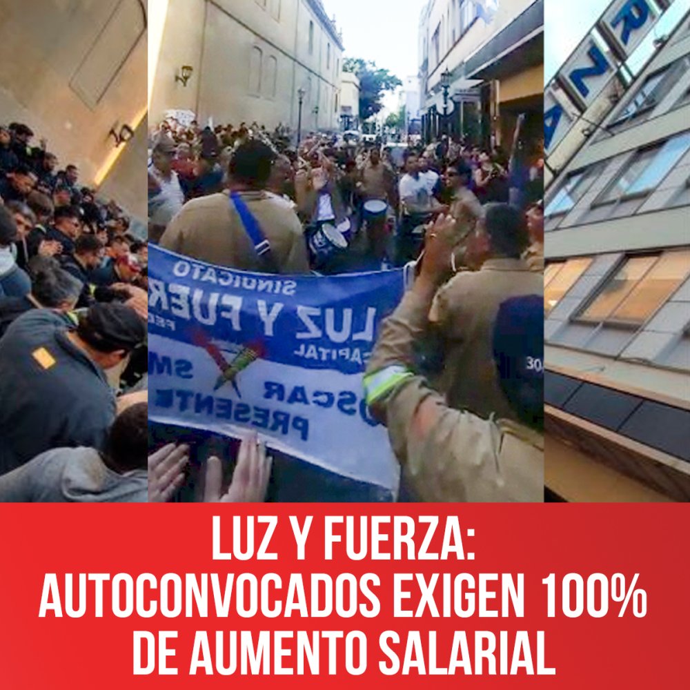 Luz y Fuerza: autoconvocados exigen 100% de aumento salarial