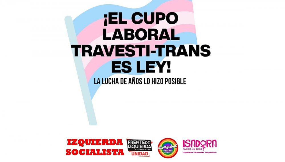 ¡EL CUPO LABORAL TRAVESTI-TRANS ES LEY! La lucha de años lo hizo posible
