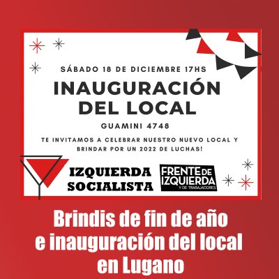 Brindis de fin de año e inauguración del local en Lugano
