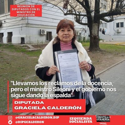 Llevamos los reclamos de la docencia, pero el ministro Sileoni y el gobierno nos sigue dando la espalda