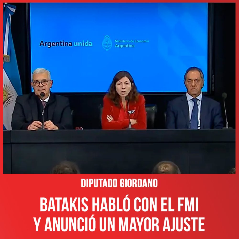 Batakis habló con el FMI y anunció un mayor ajuste