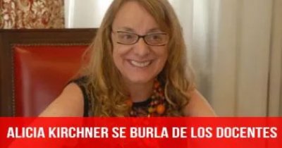 Alicia Kirchner se burla de los docentes
