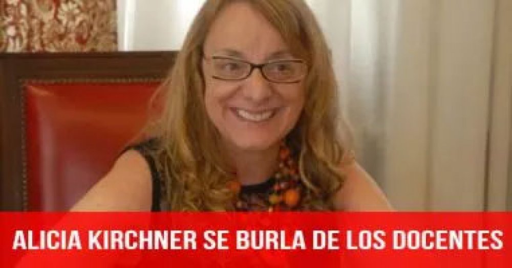Alicia Kirchner se burla de los docentes