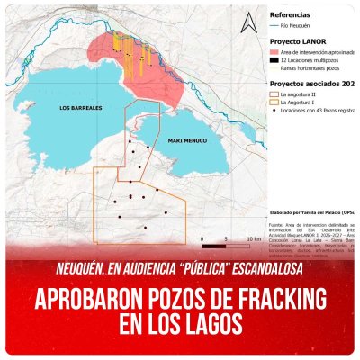 Neuquén. En audiencia “pública” escandalosa / Aprobaron pozos de fracking en los lagos