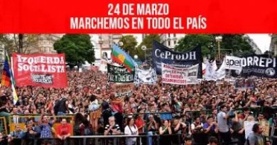 24 de marzo: Marchemos en todo el país