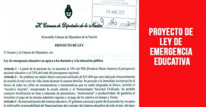 Proyecto de ley de emergencia educativa