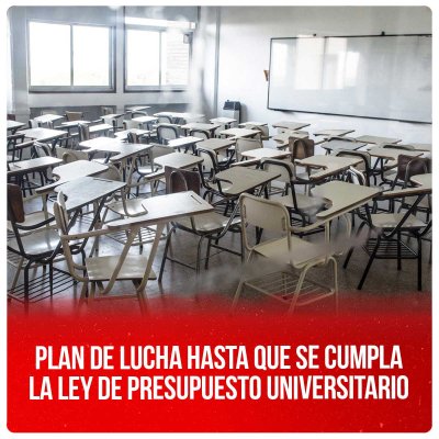 Plan de lucha hasta que se cumpla la Ley de Presupuesto Universitario