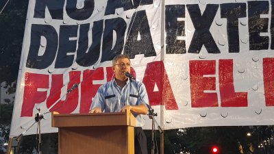 Diputado Giordano en el acto del FMI: “No al FMI y a los pagos de la deuda”