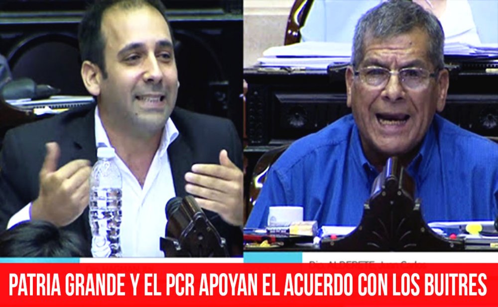 Patria Grande y el PCR apoyan el acuerdo con los buitres