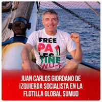 Juan Carlos Giordano de Izquierda Socialista en la Flotilla Global Sumud