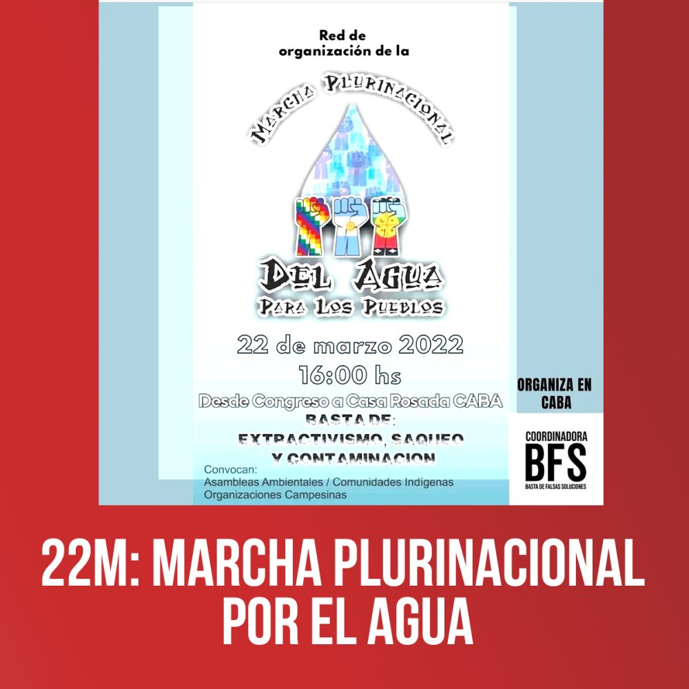 22M: Marcha Plurinacional por el Agua
