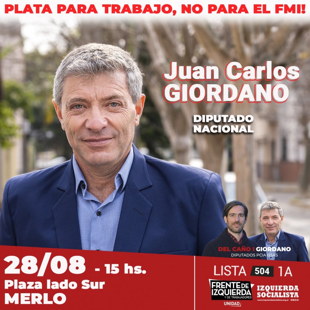 Sábado 28/08 - Diputado Giordano en Merlo