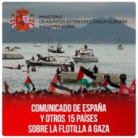 Comunicado de España y otros 15 países sobre la flotilla a Gaza