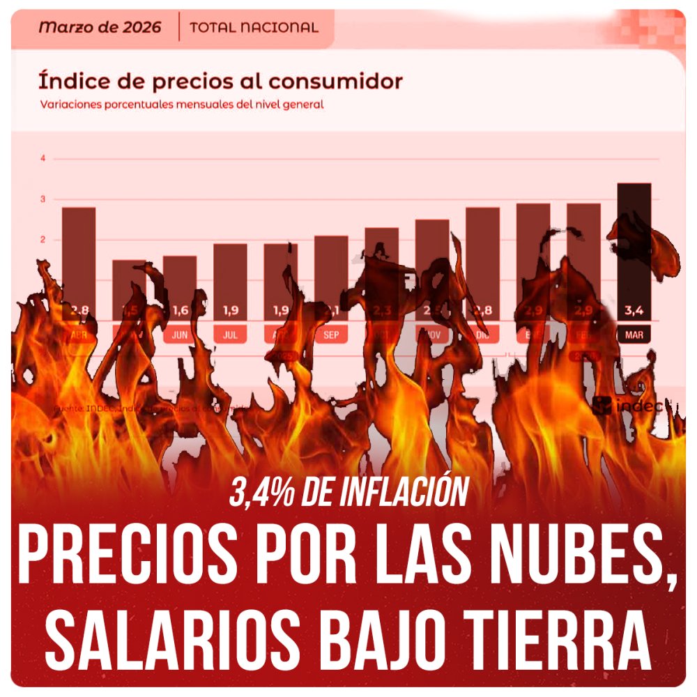 3,4% de inflación / Precios por las nubes, salarios bajo tierra