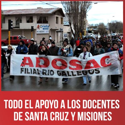 Todo el apoyo a los docentes de Santa Cruz y Misiones
