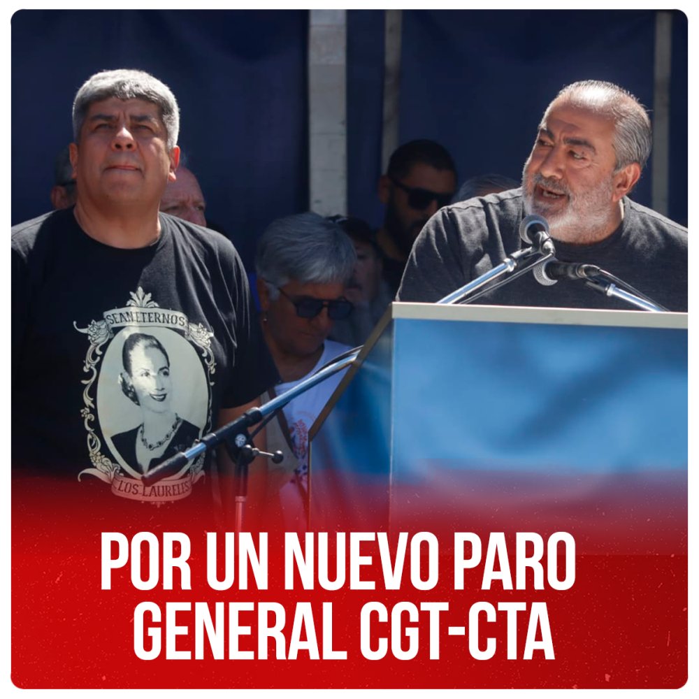 Por un nuevo paro general CGT-CTA