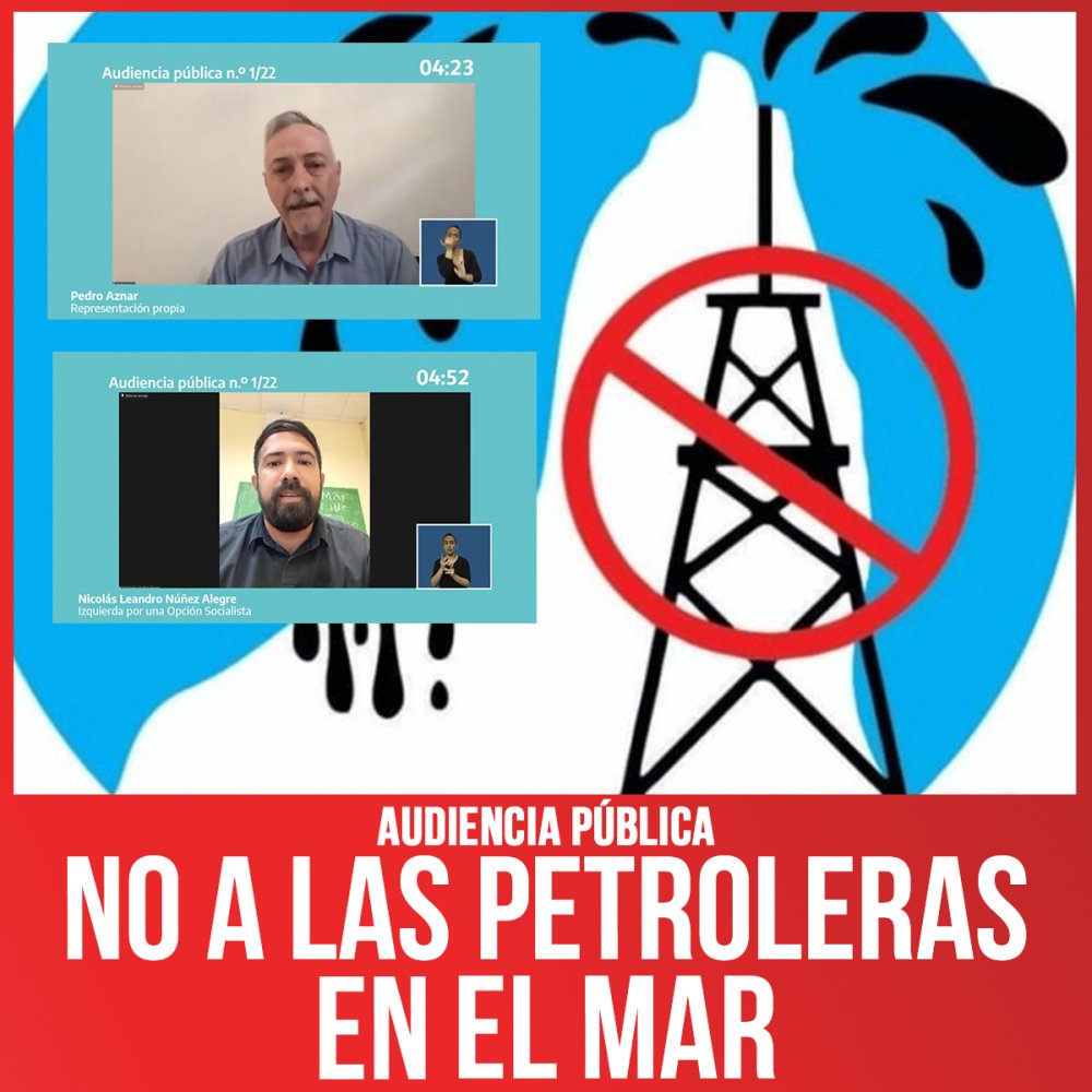 Audiencia pública / No a las petroleras en el mar