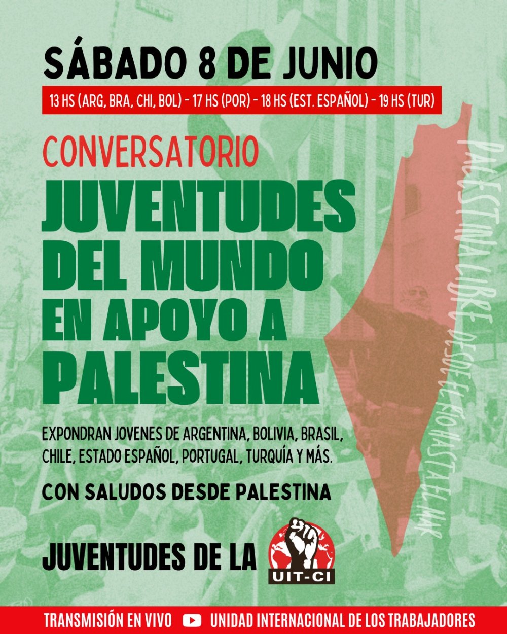 Conversatorio Juventudes del mundo en apoyo a Palestina