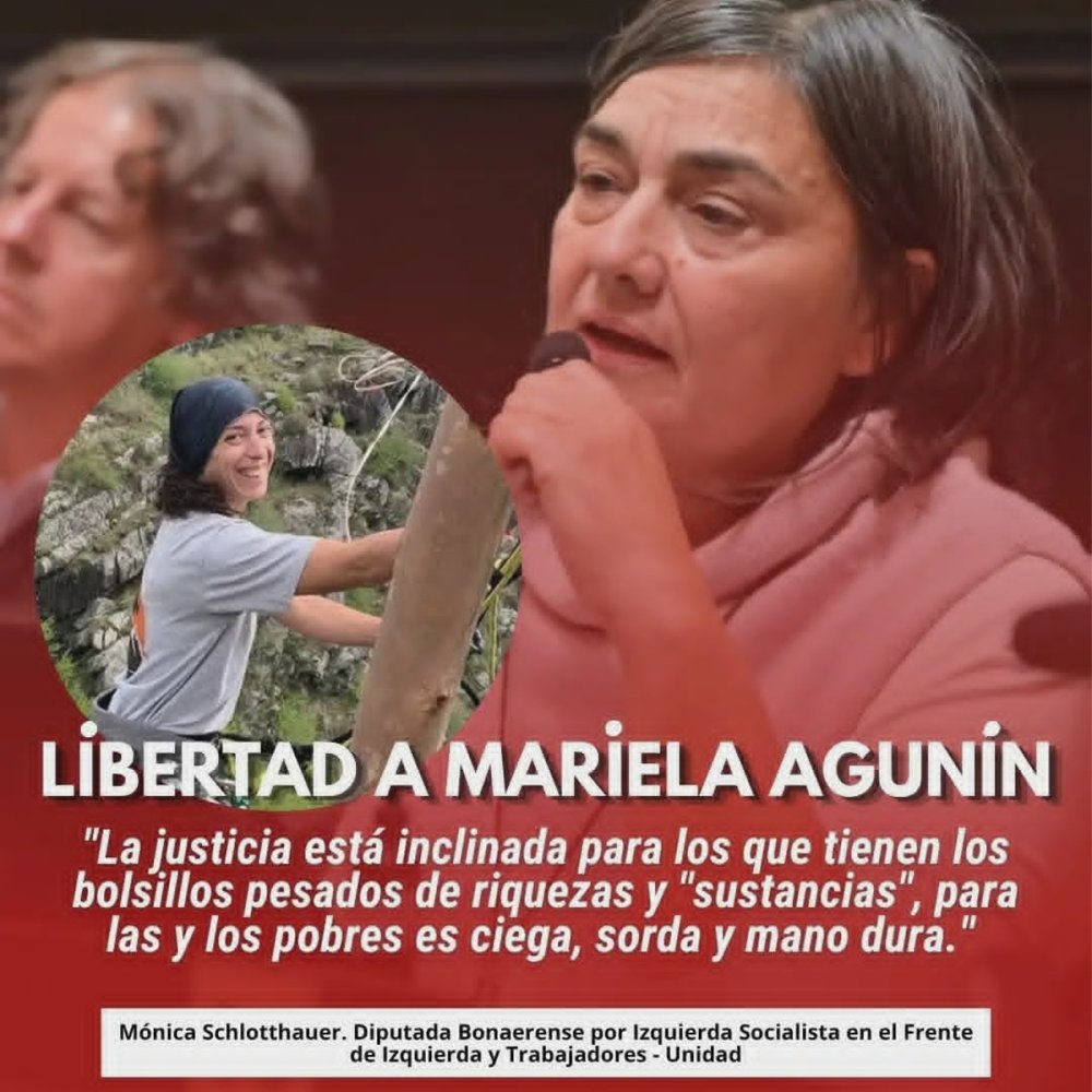 Basta de presos por tenencia de cannabis / Diputada Schlotthauer visitará a Mariela Agunín y exige su libertad